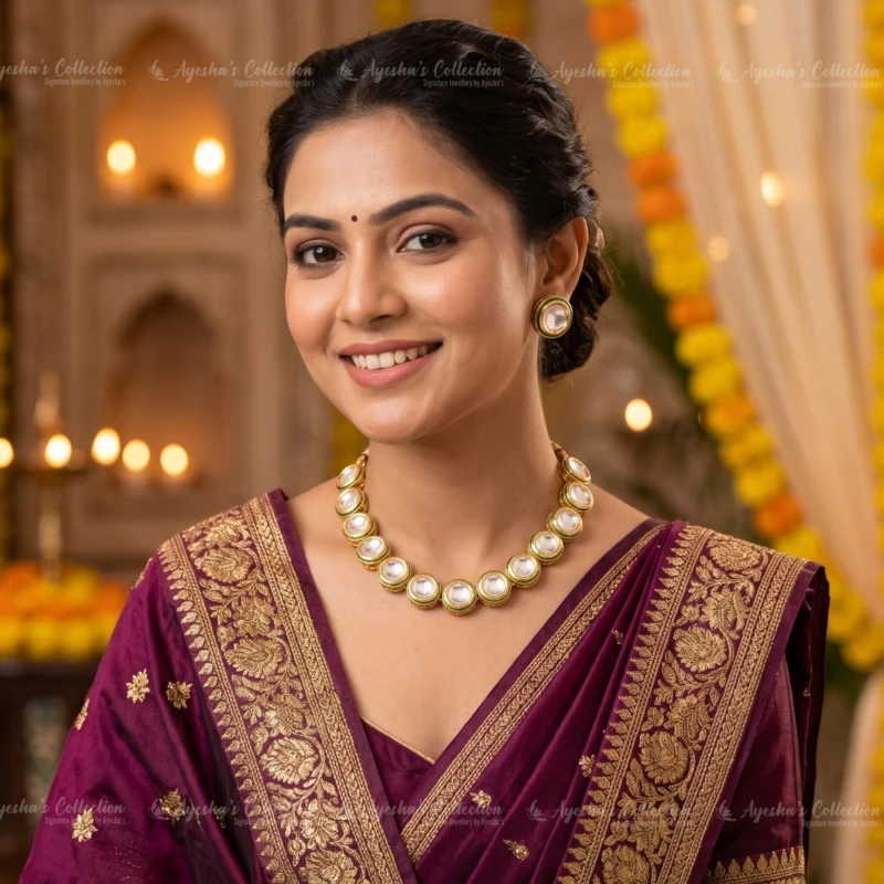 Kundan Set Beck Meenakari Set